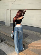 Load image into Gallery viewer, sealbeer Autumn New Products Jeans Women Clothes For Teenagers Y2k Aesthetic Clothing Vintage Harajuku Women&#39;s Slacks Fashion Baggy Pants