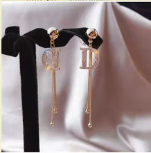 Load image into Gallery viewer, New Diamond Butterfly Tassel High-end Atmospheric Earrings For Women Korean Fashion Earring Daily Birthday Party Jewelry Gifts