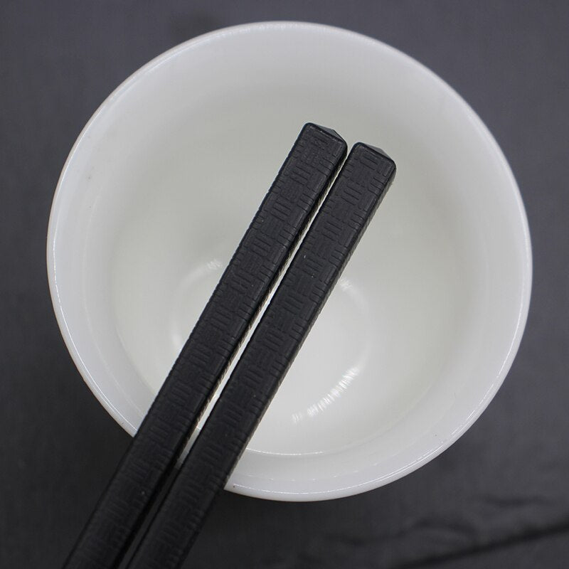 1 Pair Chinese style chopsticks tableware food stick  alloy  Catering utensils sushi sticks Non-slip Household Kitchen Utensils