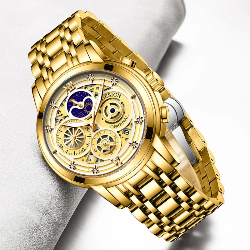 LIGE 2022 New Gold Watch Women Watches Ladies Creative Steel Women&#39;s Bracelet Watches Female Waterproof Clock Relogio Feminino