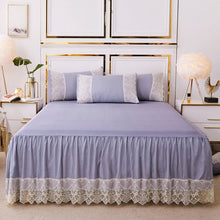 Load image into Gallery viewer, Lace Bed Skirt Luxury Princess Girl Bedspread Queen King Size Spring Fitted Sheets Bed Mattress Cover Retro Bedding with Skirt