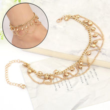 Load image into Gallery viewer, Tassel Bell Anklet Bracelets Gold Foot Chain Charm Beach Anklets for Women Fashion Jewelry Accessories