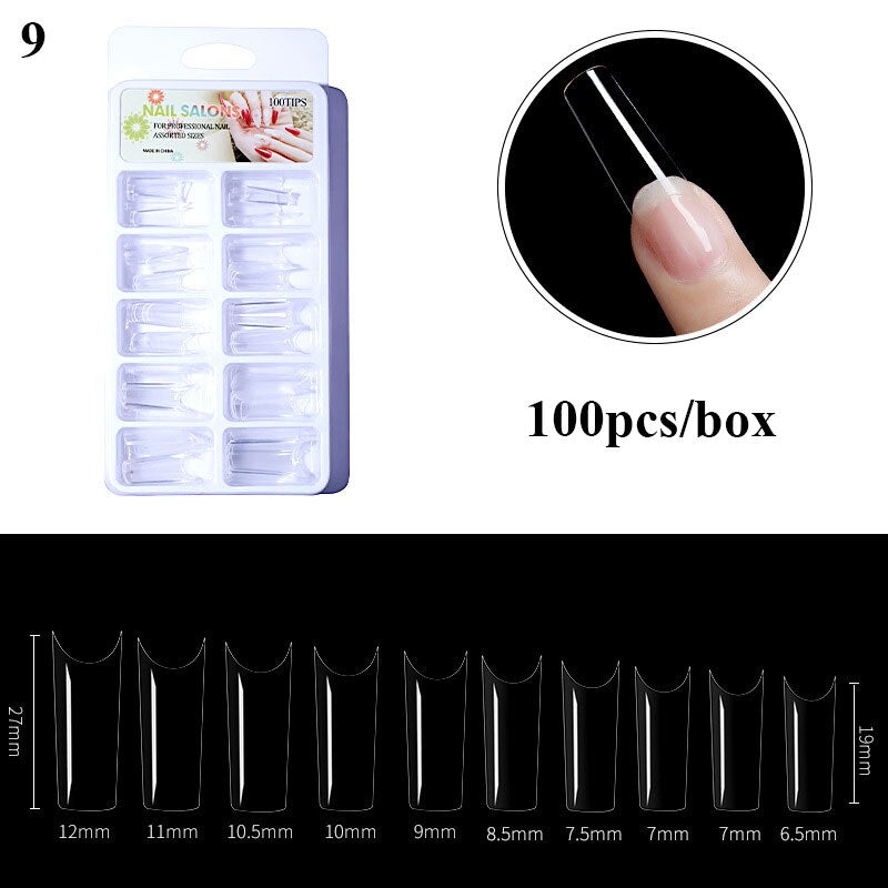100pcs False Nails Coffin Nude/Light Color Mix Matte Artificial Long Ballerina Fake Nails Full Cover Nail Tips Press on Nails