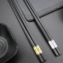 Load image into Gallery viewer, 1 Pair Chinese style chopsticks tableware food stick  alloy  Catering utensils sushi sticks Non-slip Household Kitchen Utensils