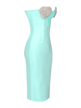 Load image into Gallery viewer, sealbeer A&amp;A Strapless Diamond Detail Bodycon Midi Dress