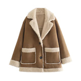 sealbeer A&A Faux Fur Wool Fleece Coat