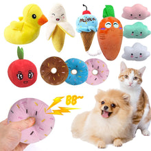 Load image into Gallery viewer, Pet toys Fruit Animals Cartoon Dog Toys Stuffed Squeaking Pet Toy Cute Plush Puzzle for Dogs Cat Chew Squeaker Squeaky Toy