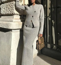 Load image into Gallery viewer, sealbeer A&amp;A Two Piece Elegant Knitted Skirt Suit