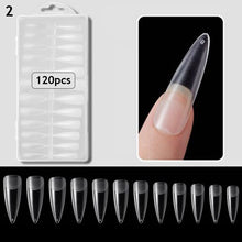 Load image into Gallery viewer, 100pcs False Nails Coffin Nude/Light Color Mix Matte Artificial Long Ballerina Fake Nails Full Cover Nail Tips Press on Nails