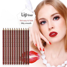 Load image into Gallery viewer, 12 Colors Lip Liner Pencil Nude Matte Lipliner Moisturizing Waterproof Long Lasting Lipstick Liner Professional Makeup Kit