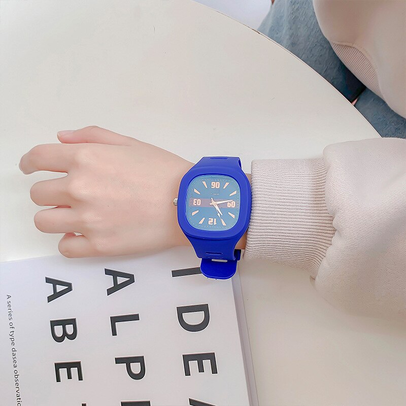 New Brand Color Matching Casual Men's Quartz Watch Fashion Couple Clock Men and Women Students College Detachable Wristwatch