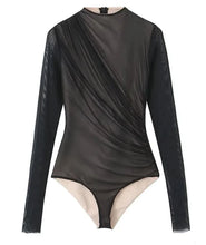Load image into Gallery viewer, sealbeer A&amp;A Sheer Long Sleeve Mesh Bodysuit