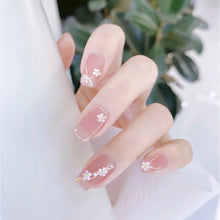 Load image into Gallery viewer, 24pcs Butterfly decorated false nails Removable Long Paragraph Fashion Manicure fake nail tips full cover acrylic for girls nail
