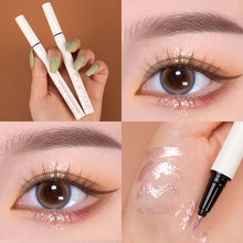 Load image into Gallery viewer, Diamond Glitter Eye Liner Pencil Eye Makeup Highlighter Waterproof Pearl White Brighten Silkworm Shadow Liquid Eyeliner Pen