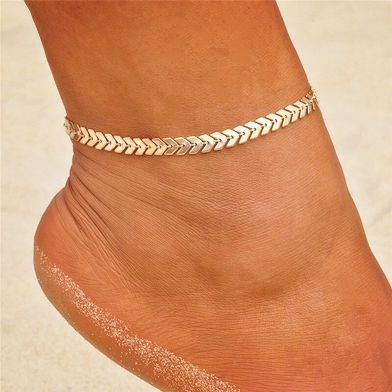 Green Beads Ankle Bracelet Bohemian Star Anklets for Women Leg Bracelet Beach Foot Fashion Jewelry