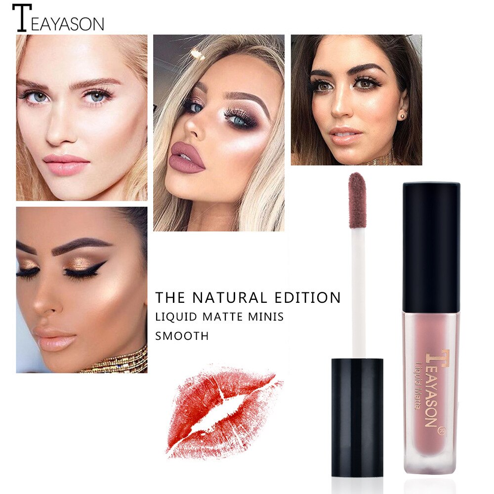 12 Colors Moisturizing Nude Lip Gloss Waterproof Velvet Matte Liquid Lipsticks Long Lasting Makeup Red Brown Lip Tint Cosmetic