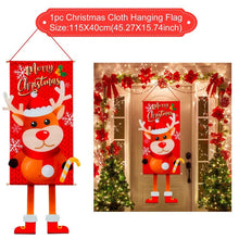 Load image into Gallery viewer, Christmas Outdoor Fan-shaped Flag Banner Christmas Decor for Home 2022 Cristmas Drop Ornament Xmas Navidad Gift New Year 2023
