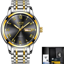 Load image into Gallery viewer, LIGE 2023 New Gold Watch Women Watches Ladies Creative Steel Women&#39;s Bracelet Watches Female Waterproof Clock Relogio Feminino