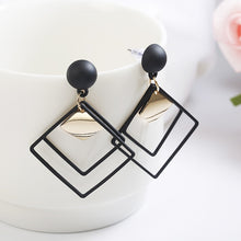 Load image into Gallery viewer, LATS New Fashion Round Dangle Korean Drop Earrings for Women Geometric Round Heart Gold Color Earring Trend Wedding Jewelry