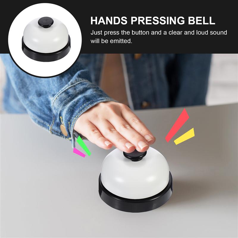 Stainless Steel Hand Pressing Service Bell Answer Bell Reception Desk Bell Ring Table Pet Bell For Restaurant Kitchen Bar