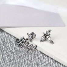 Load image into Gallery viewer, 2022 best selling earrings, unique retro luxury trend alphabet zircon bee stud earring premium brand high quality gift for girls