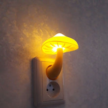 Load image into Gallery viewer, Led Night Light Mushroom Wall Socket Lamp Eu Us Plug Warm White Light-control Sensor Bedroom Light Home Decoration