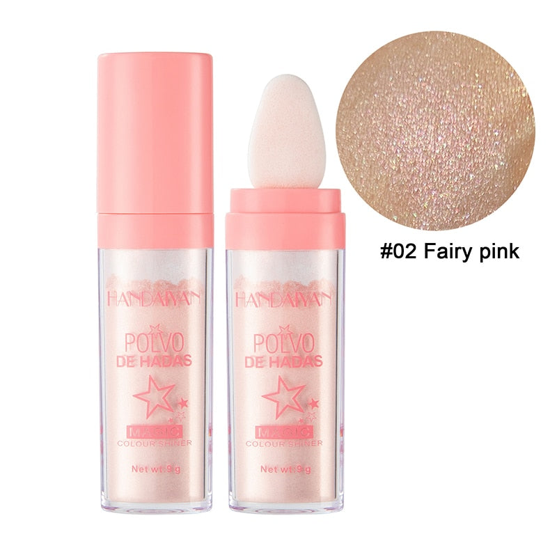 3 Colors Highlighter Powder Polvo De Hadas Fairy Highlight Glitter  Face Makeup Brighten Beauty Shimmer Glow For Face Body New