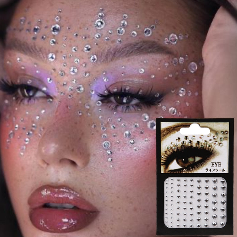 1PC 3D Sexy Crystal Eyes Glitter Face Body DIY Diamond Festival Party Jewel Makeup Tools Eye Shiner Make Up Adornment Sticker