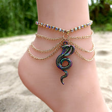 Load image into Gallery viewer, Bohemian Multilayer Snake Anklets for Women Fashion Animal Charms Foot Chain Beach Anklet Bracelets  Party Jewelry Accessories
