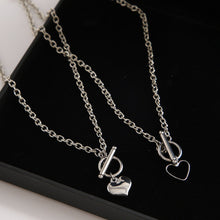 Load image into Gallery viewer, JOZY Double Hollow OT Buckle Pendant Love Necklace Exaggerated Thick Chain Hip Hop Necklaces 2022 For Women Girl Fashion Jewelry