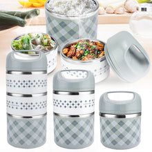 Load image into Gallery viewer, Portable Stainless Steel Thermal Lunch Box for Food Office Lunchbox Bento Boxs Thermos Lunch Box Food Container with Lunch Bag