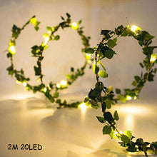 Load image into Gallery viewer, Outdoor Wedding Decoration LED Leaf Twine Fairy String Lights With Battery Operate For Rustic Holiday Party Event Decor Supplies