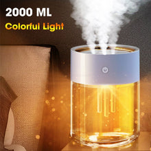 Load image into Gallery viewer, 2000ml Air Humidifier USB Ultrasonic Aromatherapy Essential Oil Diffuser With LED Lamp Triple Nozzle Heavy Fog Aroma Humidifiers