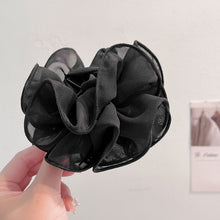 Load image into Gallery viewer, New Large Chiffon Claw Clip Hair Bow Large Size Black Fabric Ribbon Flower Rose Claw Jaw Clamps Clips Accessories for Women