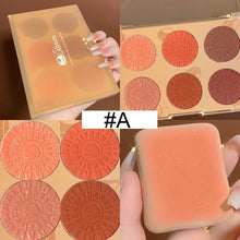 Load image into Gallery viewer, 6 Color Face Blush Palette Easy To Wear Makeup Natural Powder Rouge Women Makeup Natural Blush Palette Durable Colors Blush