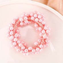 Load image into Gallery viewer, Fashion Faux Pearl Hair Rope Multicolor Beads Scrunchie Ponytail Holder Elastic Hairband Hair Accessories for Women Headwear