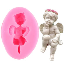 Load image into Gallery viewer, 3D Cupid Angel Baby Silicone Fondant Molds Cake Decorating Tools Soap Resin Chocolate Candy Dessert Cupcake Kitchen Baking Mould