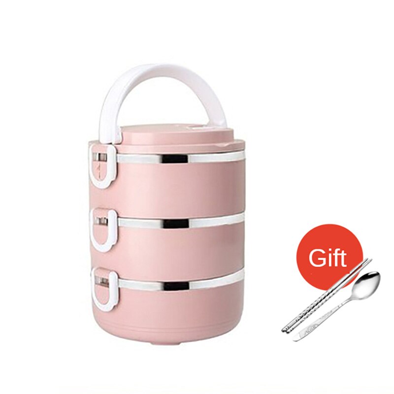 Microwave Stainless Steel Thermal Lunch Box Food Storage Box Travel Picnic Leakproof Lunch Box Students Work Adult Lunch Box