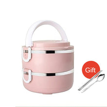 Load image into Gallery viewer, Microwave Stainless Steel Thermal Lunch Box Food Storage Box Travel Picnic Leakproof Lunch Box Students Work Adult Lunch Box