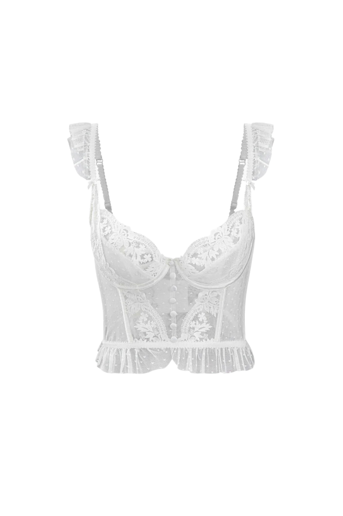 sealbeer A&A French Lace Trim Corset Top