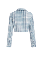 Load image into Gallery viewer, sealbeer A&amp;A Tweed One Button Crop Blazer