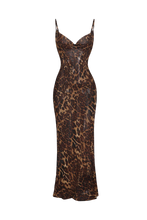 Load image into Gallery viewer, sealbeer A&amp;A Mesh Leopard Print Bodycon Maxi Dress